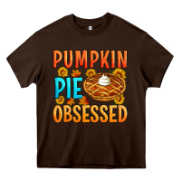 Chocolate Brown Pumpkin pie obsessed Heavy Core Tee - Artiststas