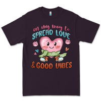 Plum on my way to spread love Premium Tee - MaliasSmallBusiness