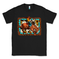 Black rodeo cowboy Classic Tee - JahusDesignShop