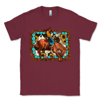 Burgundy rodeo cowboy Classic Tee - JahusDesignShop