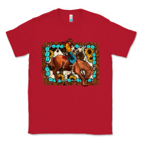 Red rodeo cowboy Classic Tee - JahusDesignShop