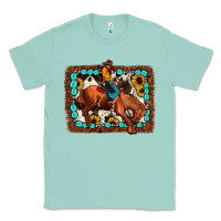Seafoam rodeo cowboy Classic Tee - JahusDesignShop