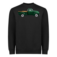 Black western green truck right side view 1 Heavyweight Sweatshirt - FaDigitalArtStudio