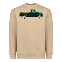 Mushroom western green truck right side view 1 Heavyweight Sweatshirt - FaDigitalArtStudio