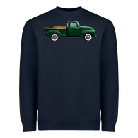 Navy western green truck right side view 1 Heavyweight Sweatshirt - FaDigitalArtStudio