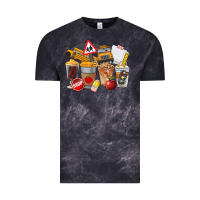 Cloud Black School Bus Coffee Cups Vintage Tee - FaDigitalArtStudio