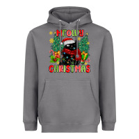 Storm meowy christmas black cat Heavyweight Hoodie - MaliasSmallBusiness
