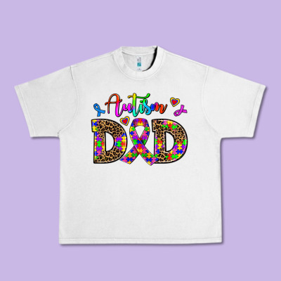 Rainbow Colors Autism Dad Urban Heavy Tee Designed By Adodesignshop