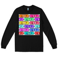 Black plaster seamless pattern Long Sleeve Tee - BundleAndBundleShop