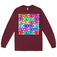 Burgundy plaster seamless pattern Long Sleeve Tee - BundleAndBundleShop