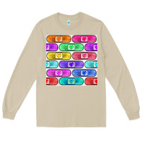 Mushroom plaster seamless pattern Long Sleeve Tee - BundleAndBundleShop