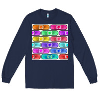 Navy plaster seamless pattern Long Sleeve Tee - BundleAndBundleShop