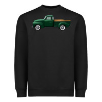 Black western green truck right side view Heavyweight Sweatshirt - FaDigitalArtStudio