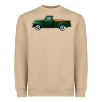 Mushroom western green truck right side view Heavyweight Sweatshirt - FaDigitalArtStudio
