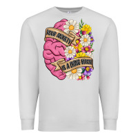 Dove Grey your anxiety is a lying bitch Premium Sweatshirt - MaliasSmallBusiness