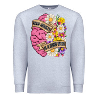 Heather Grey your anxiety is a lying bitch Premium Sweatshirt - MaliasSmallBusiness