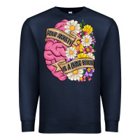 Navy your anxiety is a lying bitch Premium Sweatshirt - MaliasSmallBusiness