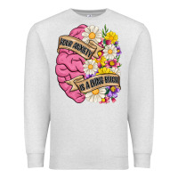 Oatmeal Heather your anxiety is a lying bitch Premium Sweatshirt - MaliasSmallBusiness