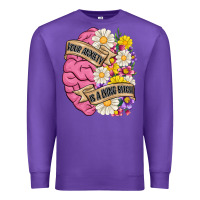 Purple your anxiety is a lying bitch Premium Sweatshirt - MaliasSmallBusiness