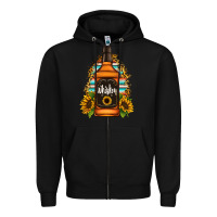 Black whiskey bottle Zipper Hoodie - Jasminsmagicworld
