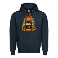 Navy whiskey bottle Zipper Hoodie - Jasminsmagicworld