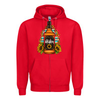 Red whiskey bottle Zipper Hoodie - Jasminsmagicworld