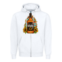 White whiskey bottle Zipper Hoodie - Jasminsmagicworld