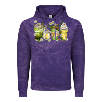 Cloud Purple daisy coffee cups Vintage Hoodie - Zillion Design Studio