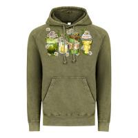 Vintage Olive daisy coffee cups Vintage Hoodie - Zillion Design Studio