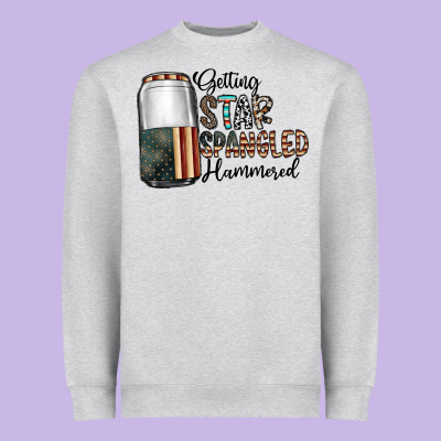 Getting Star Spangled Hammered Heavyweight Sweatshirt Designed By Cowhidedigitalart