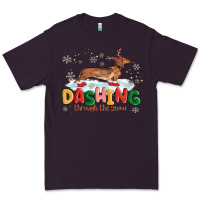 Plum dachshund through the snow Premium Tee - MaliasSmallBusiness