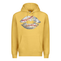 Antique Gold baseball lips Premium Hoodie - AdoDesignShop