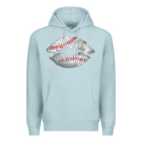 Blue Mist baseball lips Premium Hoodie - AdoDesignShop