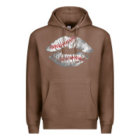 Chestnut baseball lips Premium Hoodie - AdoDesignShop