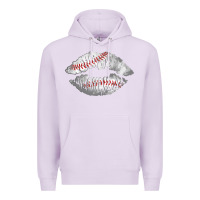 Lilac baseball lips Premium Hoodie - AdoDesignShop
