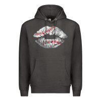 Smoke baseball lips Premium Hoodie - AdoDesignShop