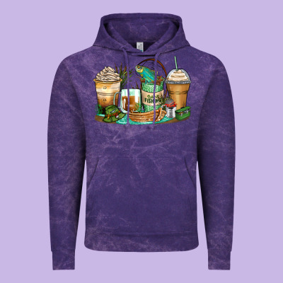 Fishing Coffee Cups Vintage Hoodie Designed By Zillion Design Studio