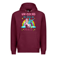 Burgundy unicorns are born in march Premium Hoodie - Jasminsmagicworld