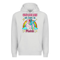 Dove Grey unicorns are born in march Premium Hoodie - Jasminsmagicworld