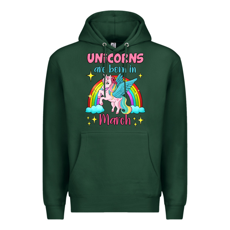 Unicorns Are Born In March Premium Hoodie by Jasminsmagicworld | Teevron