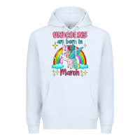 White unicorns are born in march Premium Hoodie - Jasminsmagicworld