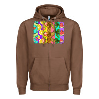 Chestnut summer brushstroke Zipper Hoodie - Jasminsmagicworld