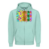 Seafoam summer brushstroke Zipper Hoodie - Jasminsmagicworld