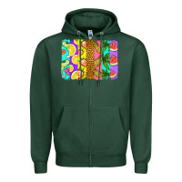 Sports Green summer brushstroke Zipper Hoodie - Jasminsmagicworld