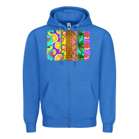 True Royal summer brushstroke Zipper Hoodie - Jasminsmagicworld