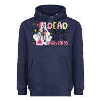 Navy dead inside but it's christmas Heavyweight Hoodie - MaliasSmallBusiness