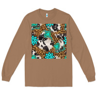Toasted Coconut western turquoise seamless pattern Long Sleeve Tee - BundleAndBundleShop