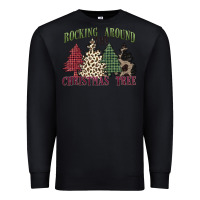 Black rocking around the christmas tree Premium Sweatshirt - MaliasSmallBusiness