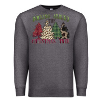 Charcoal Heather rocking around the christmas tree Premium Sweatshirt - MaliasSmallBusiness