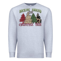Heather Grey rocking around the christmas tree Premium Sweatshirt - MaliasSmallBusiness